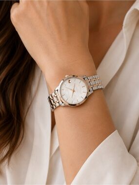 Movado Kora 0607324 Women’s 28mm Mother of Pearl Two-Tone Swiss Watch